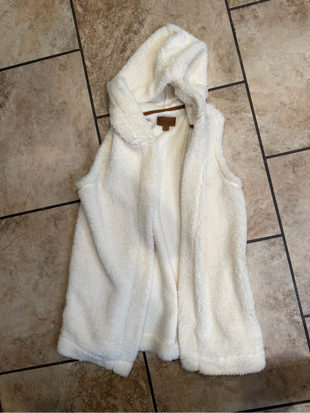 Koolaburra Cream Hooded Sherpa Vest